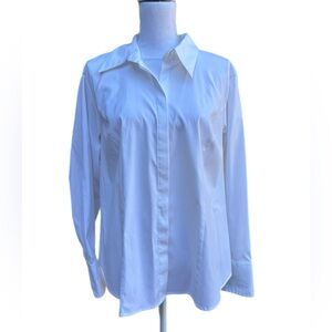 Lane Bryant Women's White Button-Down Shirt